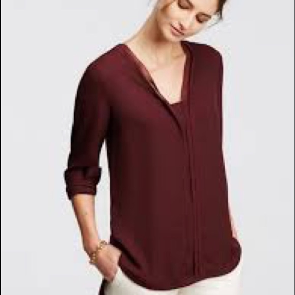 Ann Taylor mixed media tunic